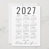 2025 Kalender Frohe Weihnachtsbaum Feiertagskarte (Rückseite)
