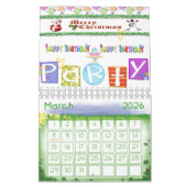 2025 Kalender Frohe Weihnachtsfeier Geburtstag (Mär 2026)