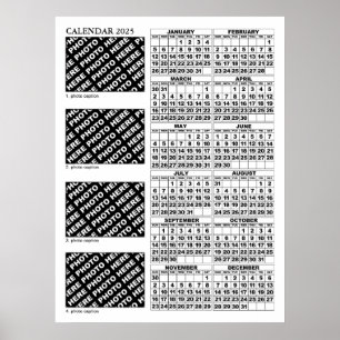 2025 Kalender füge 4 Fotos Poster 61x81cm hinzu