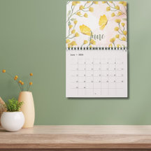 2025 Kalender für Floraliner Wasserfarben