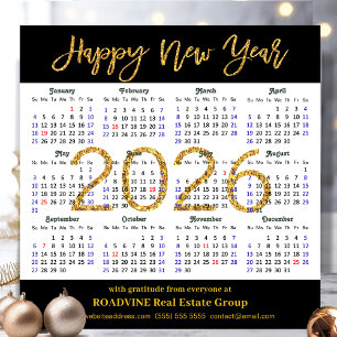 2025 Kalender Gold Black Corporate Magnetic Card Magnetkarte