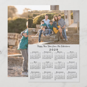 2025 Kalender Graue 2 Fotos Gefallen Neues Jahr Feiertagskarte