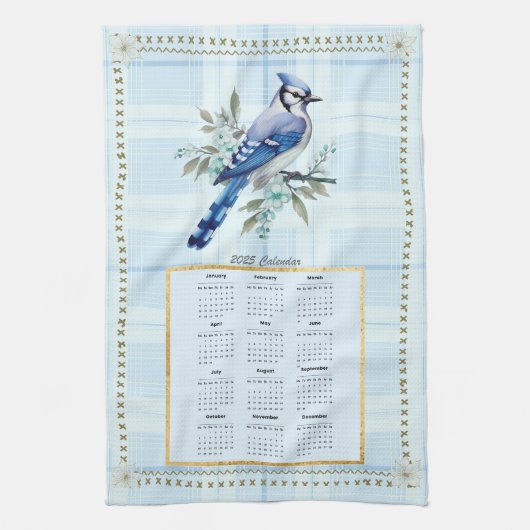 2025 Kalender Handtuch Bluejay 2 (Vertikal)