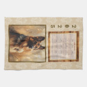 2025 Kalender Handtuch Deutscher Schäferhund Tan D (Horizontal)