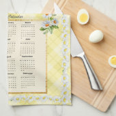 2025 Kalender Handtuch Gelbe Daisy Geschenk Gottes (Viertel Falte)