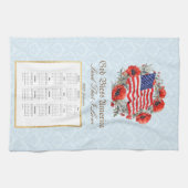 2025 Kalender Handtuch Gott segne Amerika Flagge P (Horizontal)