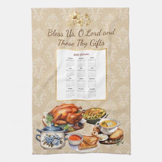 2025 Kalender Handtuch Grace Bless uns o Lord (Vertikal)