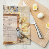 2025 Kalender Handtuchhalter Jagdhunde Lodge Geschirrtuch (Viertel Falte)