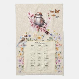 2025 Kalender Handtuchtrockner mit Wildblumen Geschirrtuch