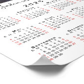 2025 Kalender Ihr Foto und Name auf Weiß Poster (Ecke)