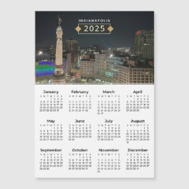 2025 Kalender Indianapolis Monument Magnetkarte