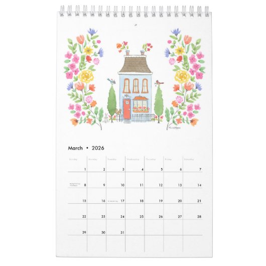 2025 Kalender / Kleine 11"h x 7"w/Single-Seite (Mär 2026)