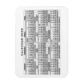 2025 Kalender Magnet Weiß (Vertikal)