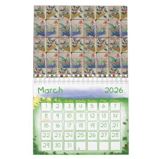 2025 Kalender Mahjong (Mär 2026)