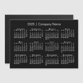 2025 Kalender mit Firmenname Black Magnet (Vorne/Hinten)