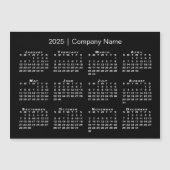 2025 Kalender mit Firmenname Black Magnet (Vorderseite)