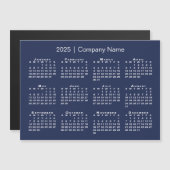 2025 Kalender mit Firmenname Navy Blue Magnet (Vorne/Hinten)