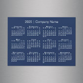 2025 Kalender mit Firmenname Navy Blue Magnet