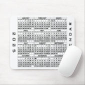 2025 Kalender Mousepad White (Mit Mouse)