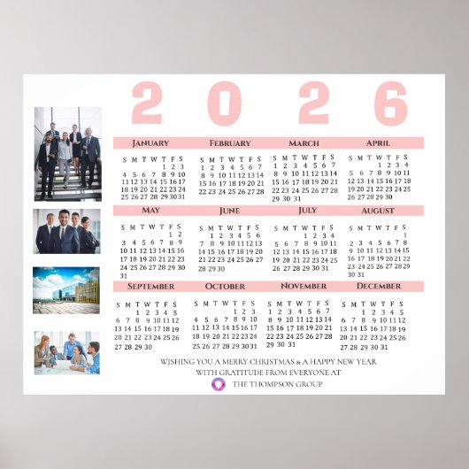 2025 Kalender Multi Foto Weihnachten Corporate Ges Poster (Vorne)