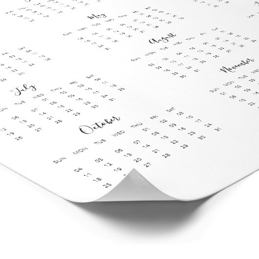 2025 Kalender Pizza Lover oder Kleinunternehmen Pr Poster (Ecke)