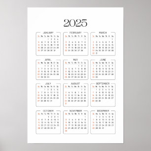 2025 Kalender  Poster