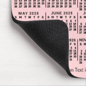 2025 Kalender Rosa Personalisierter Foto Name Fett Mousepad (Ecke)