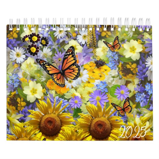 2025 Kalender Sonnenblume Schmetterling (Titelbild)