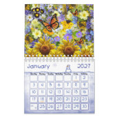 2025 Kalender Sonnenblume Schmetterling (Jan 2027)