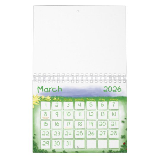 2025 Kalender Sonnenblumen Bärenart (Mär 2026)