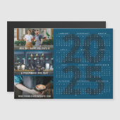 2025 Kalender Urlaub Neujahr Magnetfotokarte Magnetkarte (Vorne/Hinten)