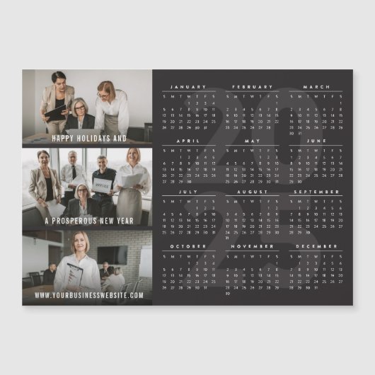 2025 Kalender Urlaub Neujahr Magnetfotokarte Magnetkarte (Vorderseite)