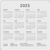 2025 Kalenderjahr auf einen Blick Werbung für Firm Aufkleber (Vorderseite)