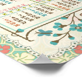 2025 Kalenderjahr Viktorianisch Jugendstil | Custo Poster (Ecke)