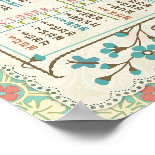 2025 Kalenderjahr Viktorianisch Jugendstil | Custo Poster (Ecke)