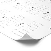 2025 Kalenders Olivenöl-Programm Poster (Ecke)