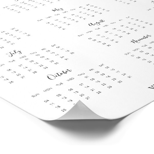 2025 Kalenders Olivenöl-Programm Poster (Ecke)