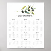 2025 Kalenders Olivenöl-Programm Poster (Vorne)