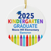 2025 Kindergarten Niedlicher Abschluss Keramik Ornament (Vorne)
