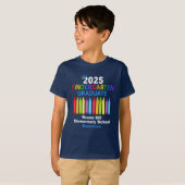2025 Kindergarten Personalisiert Blue Kids Graduat T-Shirt (Vorne ganz)