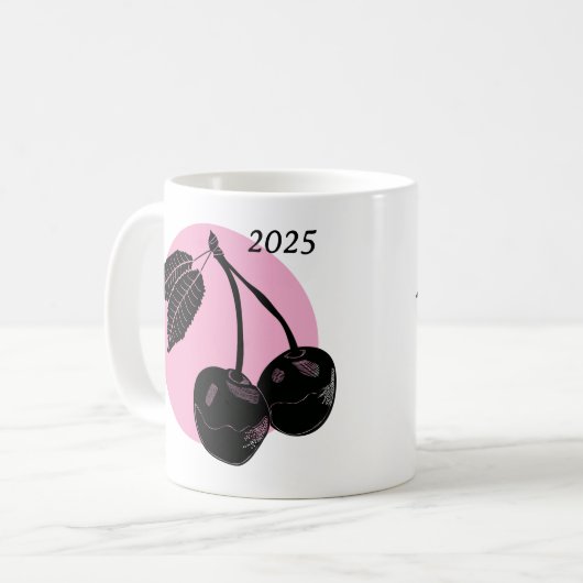 2025 Kirsche Kaffeetasse (Vorderseite Links)