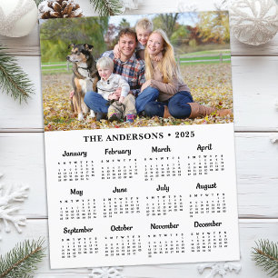 2025 Kundenspezifisches Foto Moderne Familie 12 Mo Feiertagspostkarte