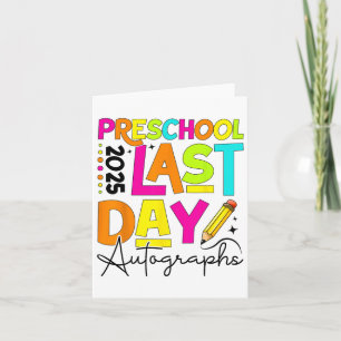 2025 Letzter Tag der Schule Autogramm Vorschule Gr Karte