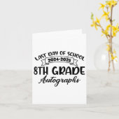 2025 Letzter Tag der Schule Autograph 8. Klasse Gr Karte (Gelbe Blume)