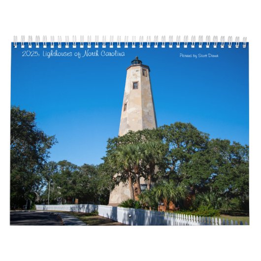 2025: Leuchttürme des North Carolina Calendar Med Kalender (Titelbild)