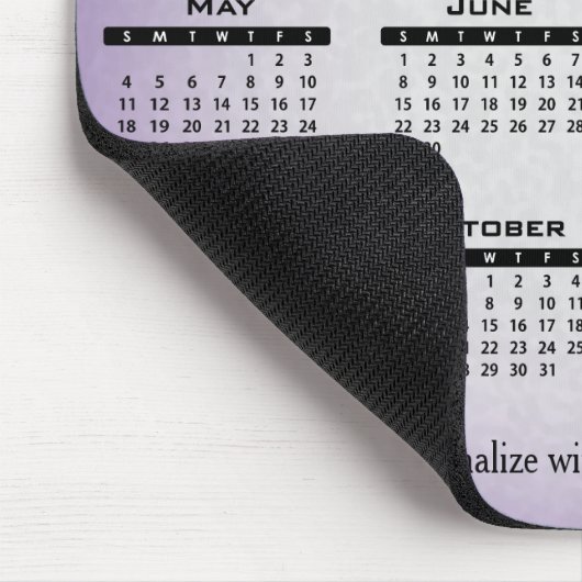 2025 - Lila Kalender - Jahr Mousepad (Ecke)