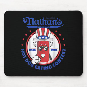 2025 Lustiger Nathans Famous 2025 Hot-Dog-Ess-Wett Mousepad
