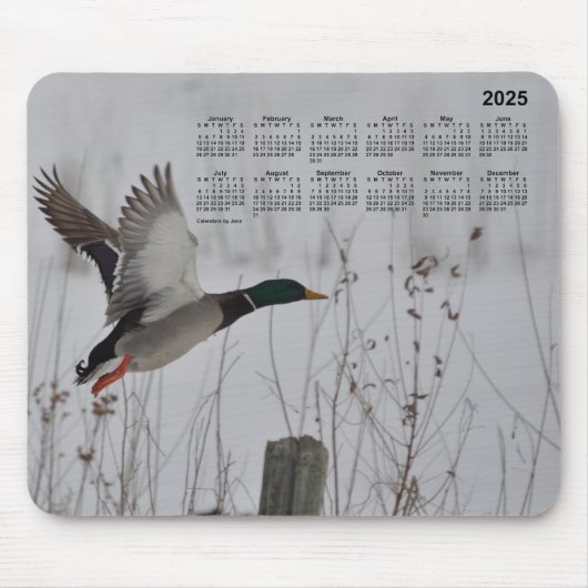 2025 Mallard in Flight Calendar von Janz Mouse Pad Mousepad (Vorne)