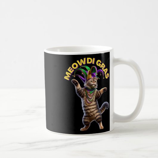 2025 Matching Mens Womans Funny Meowdi Gras Cat Ma Kaffeetasse (Rechts)