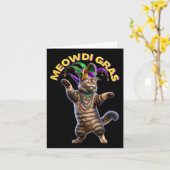 2025 Matching Mens Womans Funny Meowdi Gras Cat Ma Karte (Gelbe Blume)